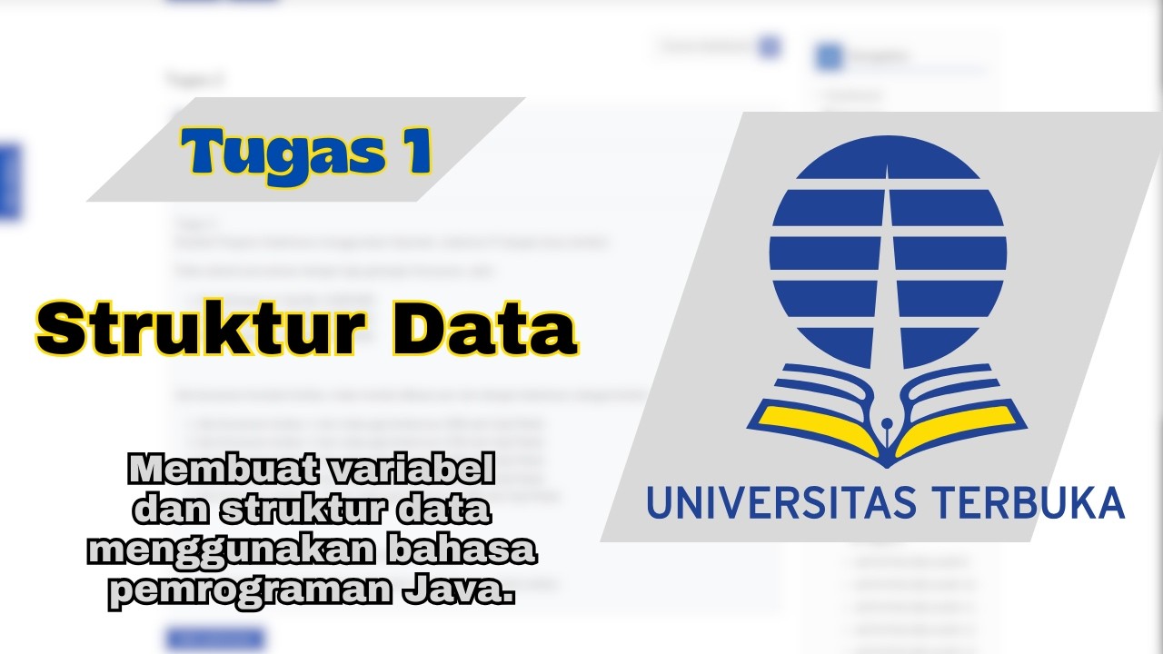 Tugas 1 Struktur Data | Membuat Variabel Menggunakan Java | Universitas ...