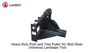 Landy Attachments Tree Fence Post Puller With Hydraulic Cylinder