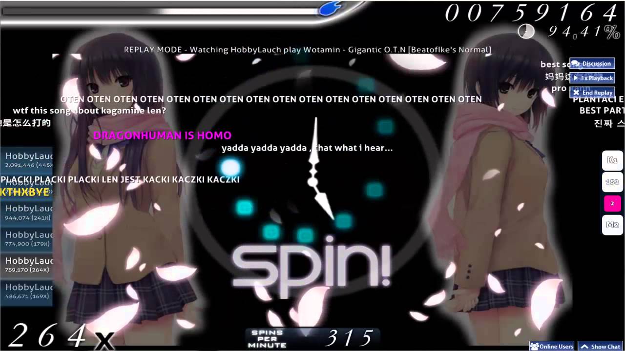 Osu Wotamin Gigantic Otn Beatofikes Normal Youtube