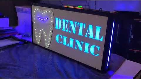 Dentist led sign board