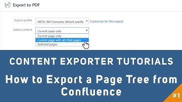 How to Export a Page Tree from Confluence