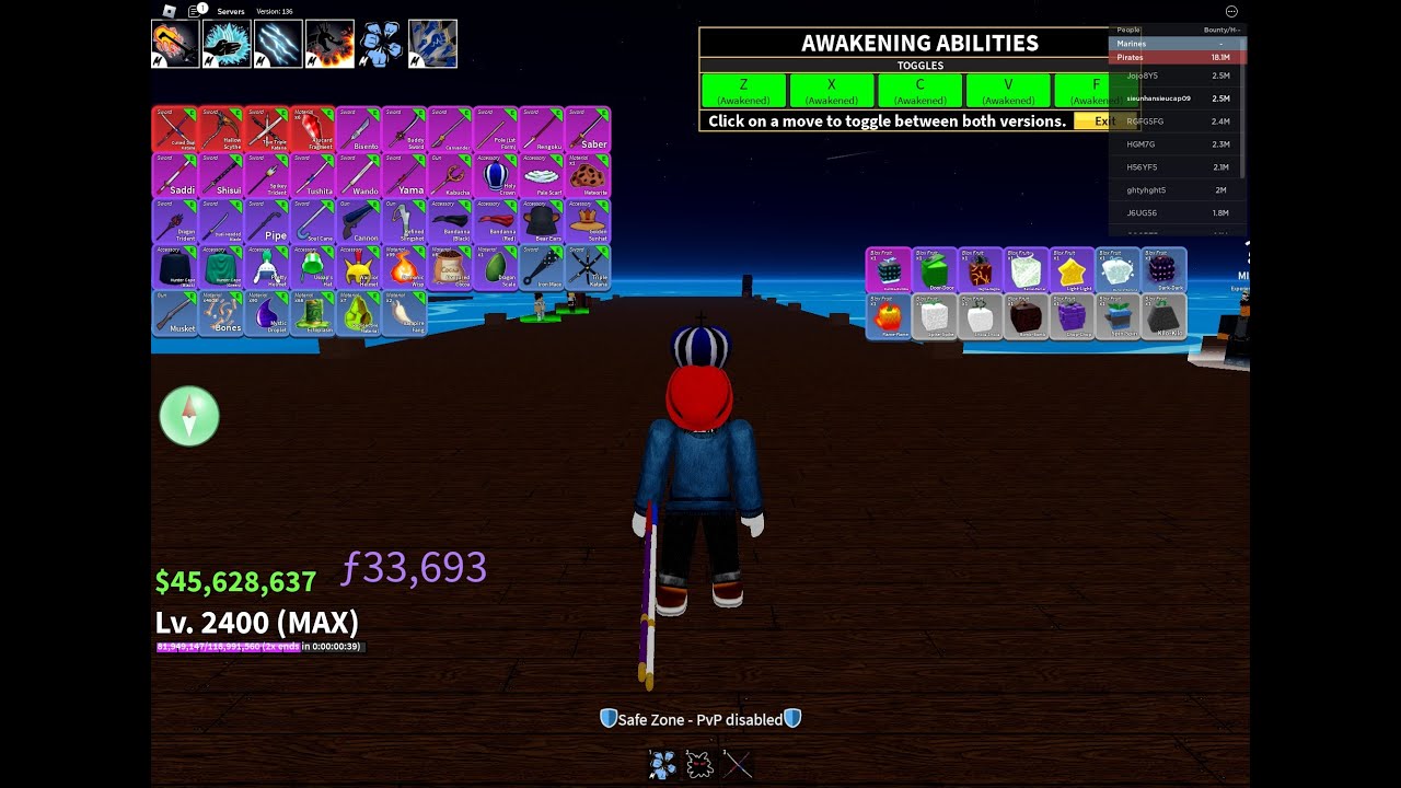 T ng acc blox fruits level max c c x n full item v nhi u robux t i