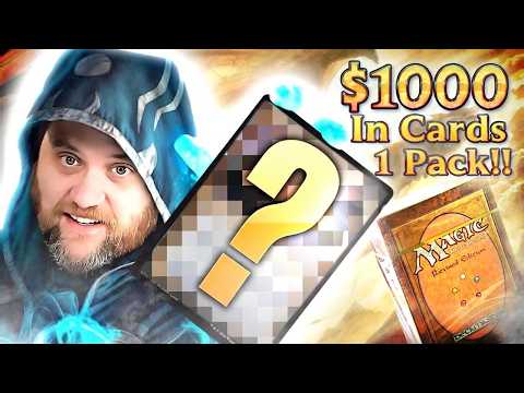 GUY OPENS $1000 IN CARDS IN OLD MTG PACK! MAGIC: THE GATHERING