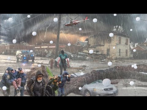 Most horrific disaster in Italy caught on camera 2023! Hailstorm Italy