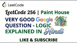 Leetcode 256 Paint House - Very Good Google Question