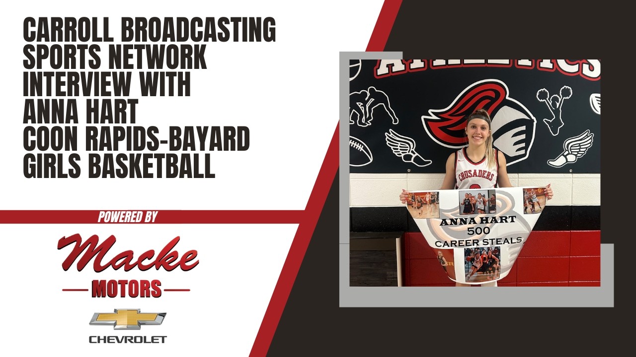 Carroll Broadcasting Sports Network Interview with Anna Hart of Coon Rapids-Bayard Girls Basketball