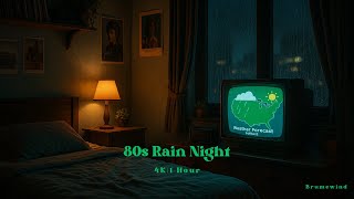 80s Weather Forecast & Rain Ambience | CRT TV Rainy Night screenshot 3