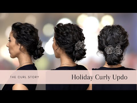 20 Easy Updo Hairstyles for Medium Hair - Pretty Designs | Curly hair  styles, Medium hair styles, Hair styles