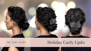 Curly Updo for the Holidays |   Easy Curly Hairstyles