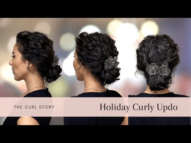 Hairstyle DIY – Big Curly updo with a wraparound Braid