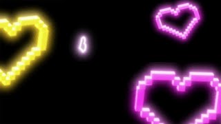 Floating Pixel Heart Overlay 4K Transparent Romantic Bokeh Effect