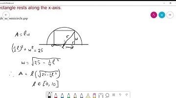 Rectangle inside semicircle