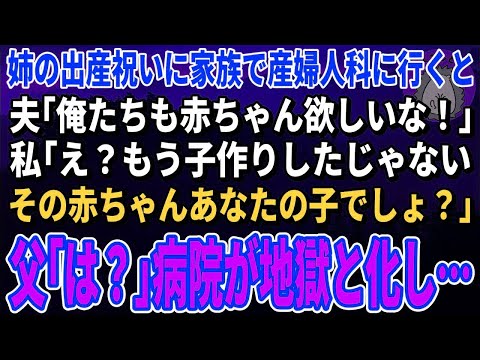 【スカッとする話】姉の出産祝いに家族と産婦人科に行くと夫「俺たちも赤ちゃん欲しいな！」私「え？その赤ちゃんあなたの子でしょ？」父「は？」→病院が地獄と化し…【修羅場】