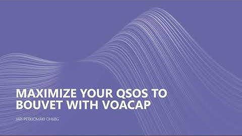 Working Bouvet using VOACAP