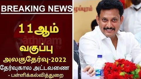 TN 11THSTD REVISION EXAMINATION-2022 APRIL-5 II TN +1 UNIT TEST TIME TABLE EDUCATION DEPARTMENT