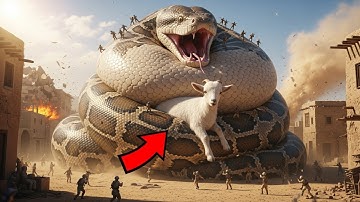 Heroic Rescue Team Saves Poor Baby Goat from Giant Python Attack in the Middle East | Animal Rescue
