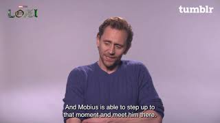 tom hiddleston answer about loki and mobius Relationship