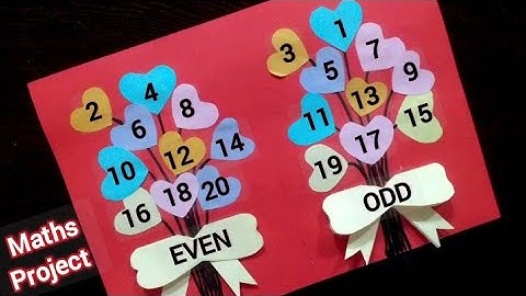 Odd and Even numbers TLM | Odd And Even Numbers Maths Project | Maths TLM #oddevennumbers