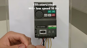 How to use external button and potentiometer to control - Shihlin Inverter รุ่น  SC3