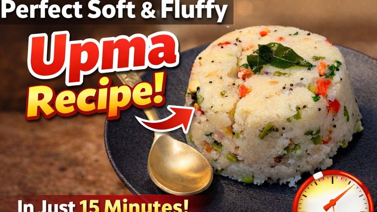 Upma Recipe | Breakfast in Just 15 Minutes!