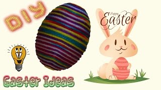 DIY TUTORIALS: Ideas for Easter Egg Styrofoam covered with multicolored wool. Profile