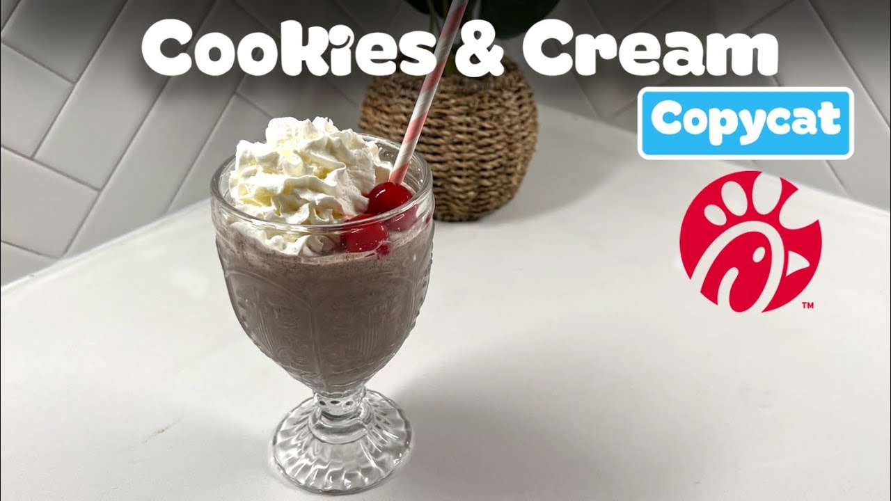 Copycat Chick fil A Cookies & Cream Milkshake recipe - YouTube