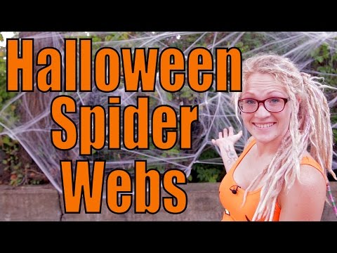 How To Put Up Halloween Spider Web Decorations