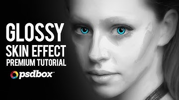 Glossy Skin Portrait Effect - Tutorial Demo PSD Box