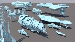 Halo STARSHIPS in perspective - 3D