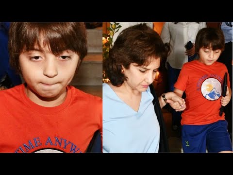 Srk Son Abram Khan Alone With His Real Mother In Bandra