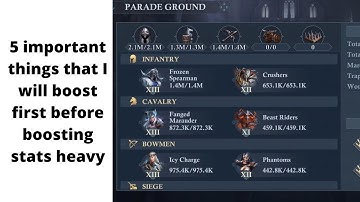 5 important things that I will boost first before boosting stats heavy | King of Avalon