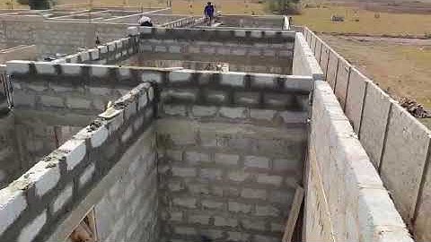 Building in Ghana 🇬🇭 Gable Block work of After lintel block work #brightandclara ( Project Noah )