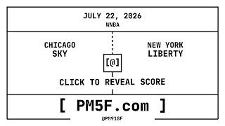 Chicago Sky [CHI] @ New York Liberty [NY] | WNBA Final Box Score | JULY 22, 2026