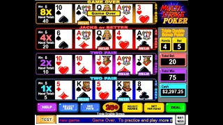 Video Poker: Multi-Strike Triple Double Bonus Practice Session screenshot 2