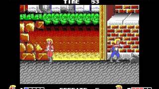 PC DOS Double Dragon EGA Mode Gameplay