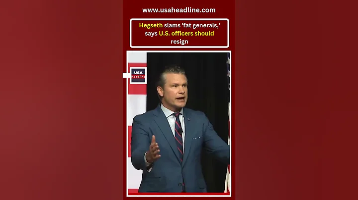 Pete Hegseth Slams 'Fat Generals' | Tells U.S. Officers to Resign If They Oppose His Agenda