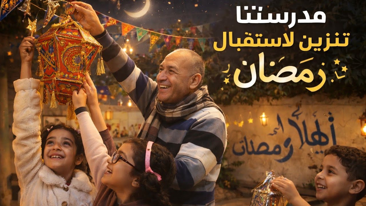 اغانى رمضان وتزيين مدارس مصر بحلول شهر رمضان 