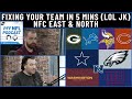 Fixing Your Team in 5 mins (lol jk) - NFC East & North - using the Draft and Free Agency | PFF