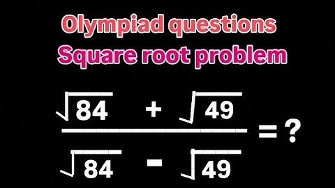 Square root math simplification | math olympiad questions |simplification #shortsfeed #matholympiad