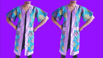 Open Slit Jacket with Flutter Sleeve Pattern Drafting Tutorial/DIY/The Beautiful Stitches