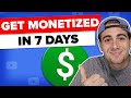 How to monetize a new youtube channel in only 7 days works for all niches