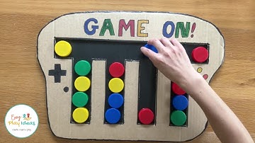 DIY Cardboard Sliding Puzzle Game with Bottle Caps | Fun & Educational Craft for Kids