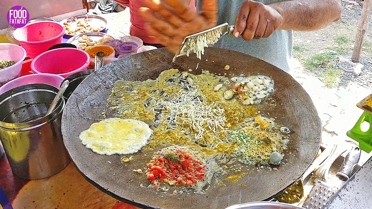 Egg Rajwadi Omelette - Surati Egg Dish || Street Food India || Surat City Food | Food Fatafat