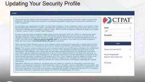 C-tpat Security Profile Part 3 Submit Profile