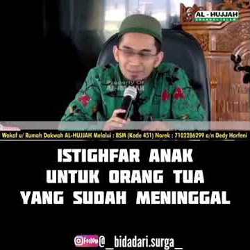 Ust Adi Hidayat - Istighfar Buat Orang Tua Yang Sudah Wafat