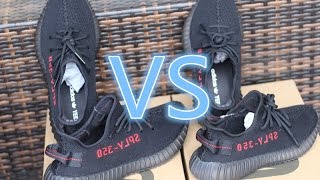 yeezy 350 black red fake