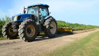 10' Hughes Pull-Type Grader - Grading Rough Road