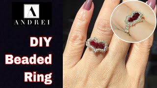 DIY Beaded Ring For Beginners! (FREYA)