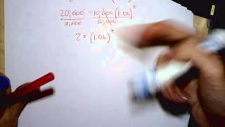 Real World Exponential Function using Logarithms Example 1