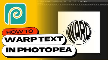 Photopea - Warp Text Into Any Shape! (Using Custom Shape Tool)